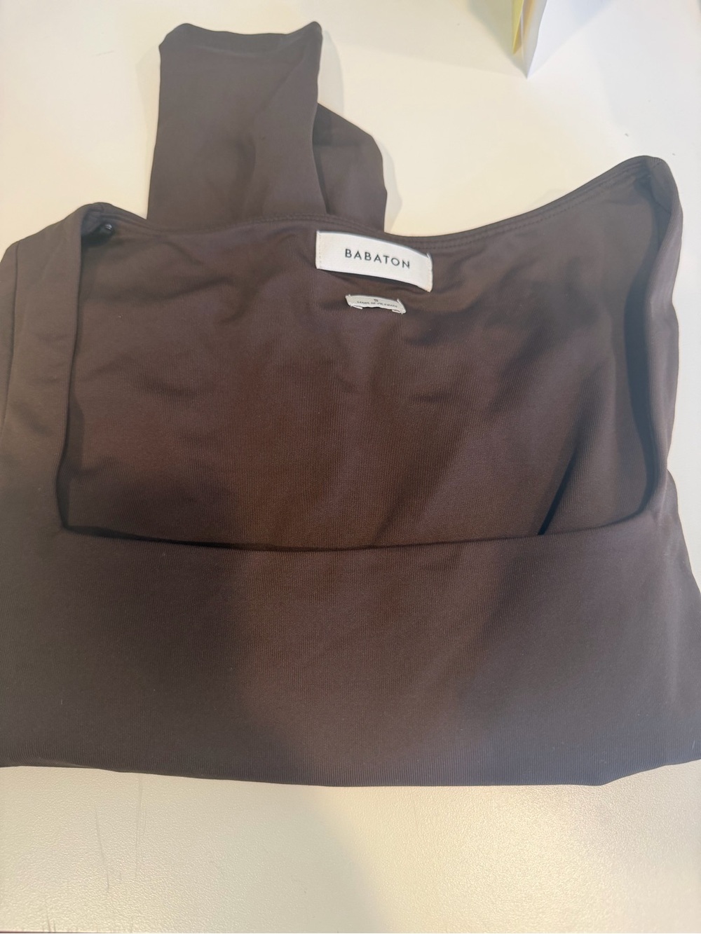 Babaton Sleeveless Square-Neck Top in Brown